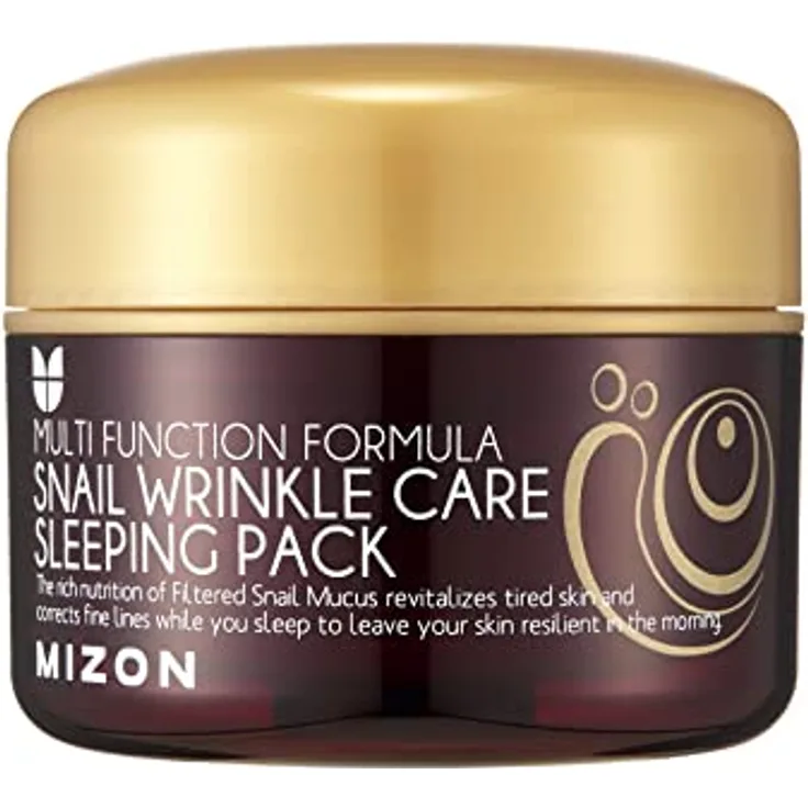 MIZON SNAIL WRINKLE CARE SLEEPING PACK (80g) Koreanische Hautpflege - Leave-in-Nachtmaske - Nachtpflege für hydratisierte, jugendliche Haut