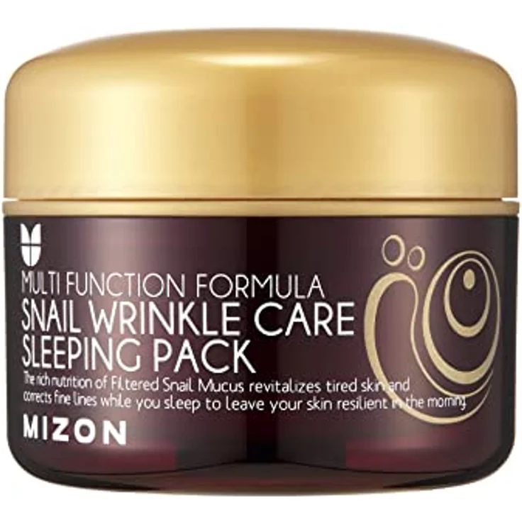 MIZON SNAIL WRINKLE CARE SLEEPING PACK (80g) Koreanische Hautpflege - Leave-in-Nachtmaske - Nachtpflege für hydratisierte, jugendliche Haut – Bild 1