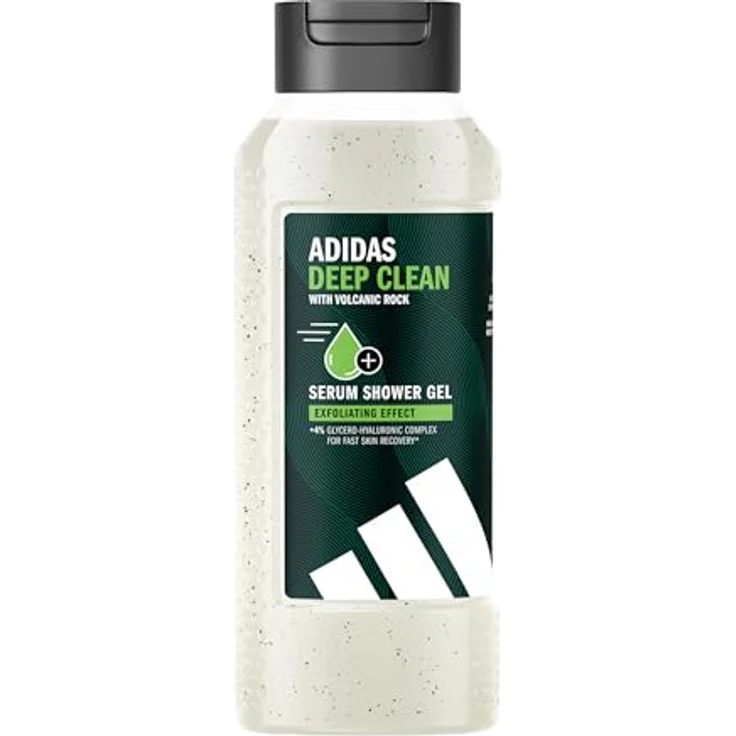 adidas Active Skin & Mind Deep Clean Duschgel, aromatisches Duschgel mit Glycerin-Hyaluron-Komplex und Vulkangesteinspartikeln, 250ml