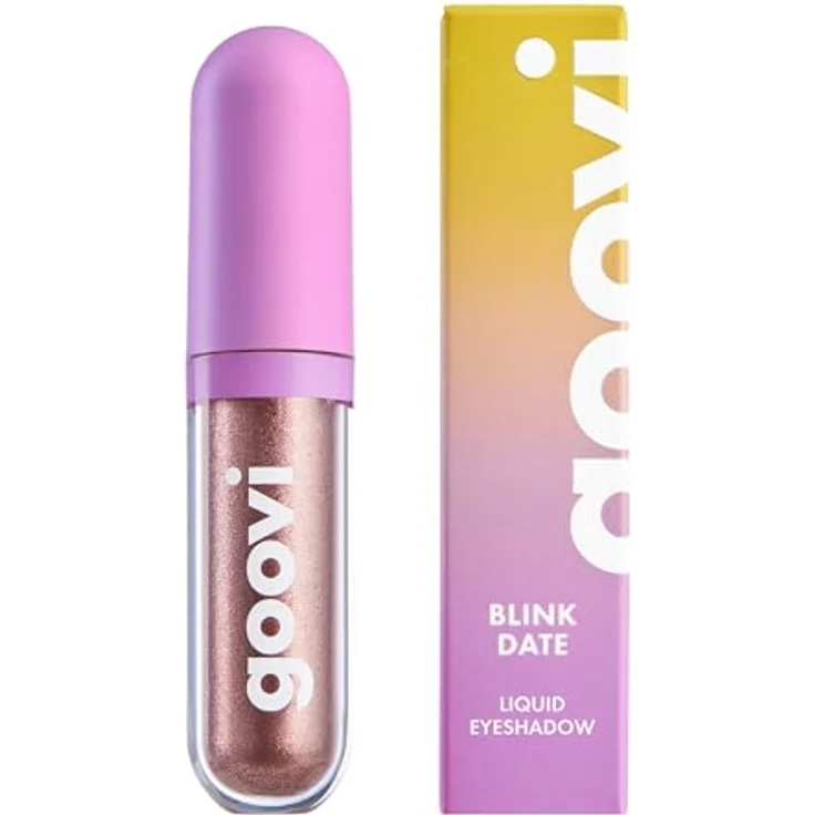 GOOVI Blink Date Liquid Eyeshadow, Strahlender Mousse-Lidschatten in neutralem Rosé mit 3D-Glanz, 4,5ml – Bild 1