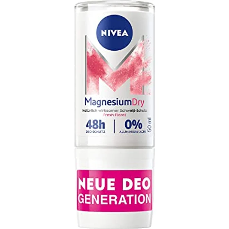 Nivea Roll-On Deodorant Magnesium Dry Fresh Floral, ohne Alkohol und Aluminiumsalze, 50ml – Bild 1