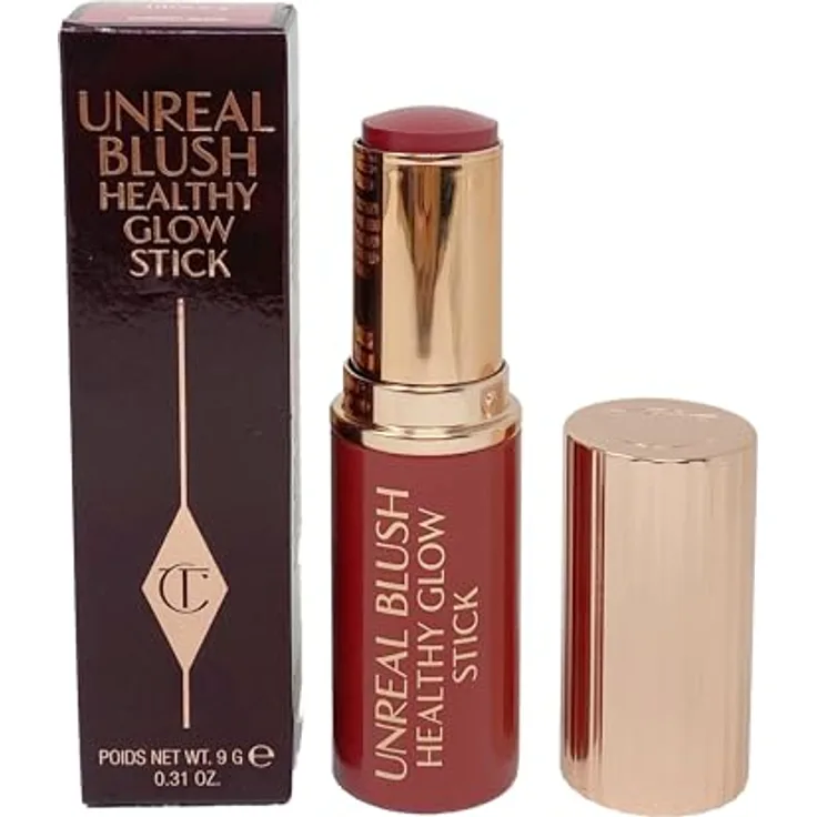Charlotte Tilbury Unreal Blush Healthy Glow Stick, Rouge für einen natürlichen Sommerglow, 9g, Cherry Glow