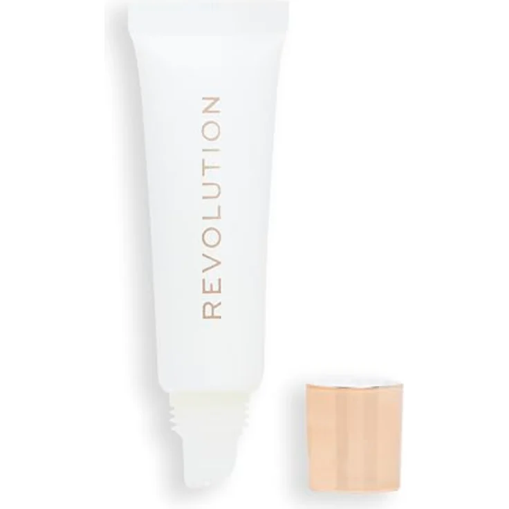 Makeup Revolution Saftiger Peptid-Lippenbalsam, Feuchtigkeitsspendender Balsam mit Grapefruitduft, Klares Eis, 8ml, Angereichert mit Vitamin E & Peptiden – Bild 1