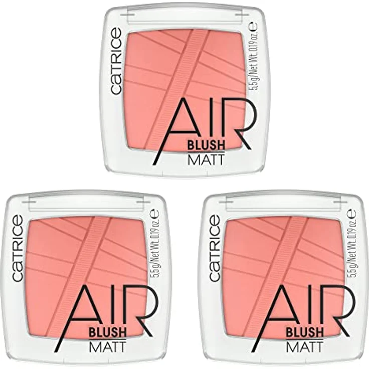 Catrice AirBlush Matt, Rouge Nr. 110, langanhaltend, matt, natürlich, veganes Puder-Rouge, 3er Pack (3x5.5g), Orange – Bild 1
