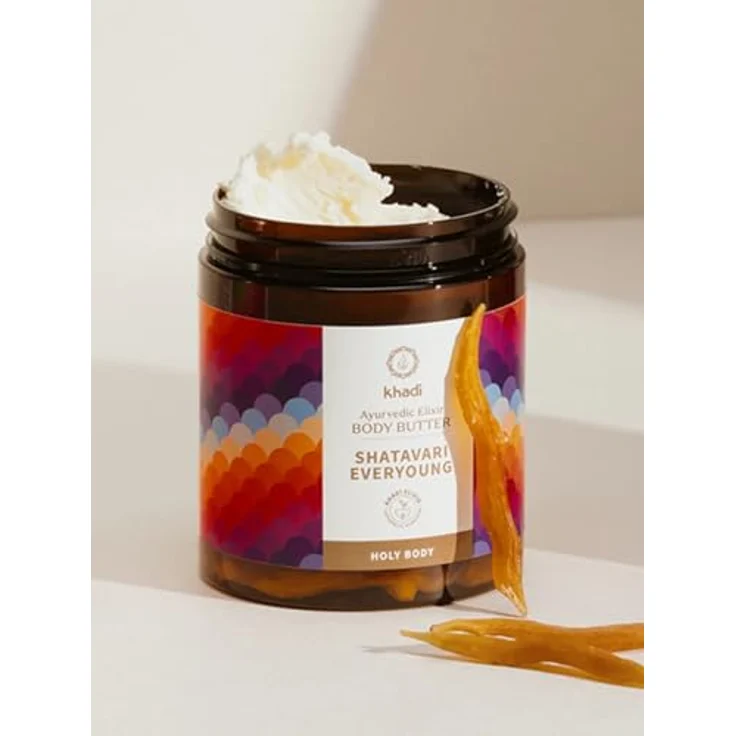 Khadi BODY BUTTER SHATAVARI EVERYOUNG, Ayurvedische Körperbutter, regeneriert & glättet, 100% natürlich & vegan, 100ml – Bild 3