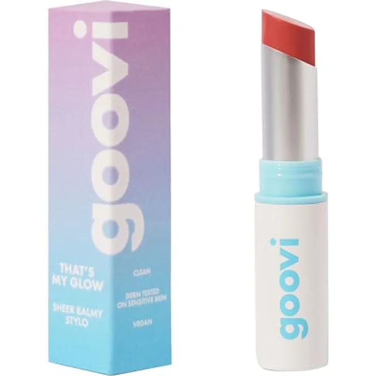 GOOVI That's My Glow Tinted Lip Balm, getönter Lippenbalsam mit Meeresalgenextrakt, pflegend & glänzend, 2,5g