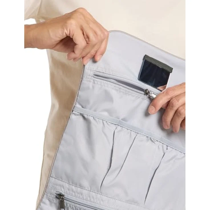 Jack Wolfskin Konya Necessaire, grau, 1 l, robustes Armatech Plus 600D-Gewebe, mit abnehmbaren Spiegel und mehreren Fächern – Bild 3