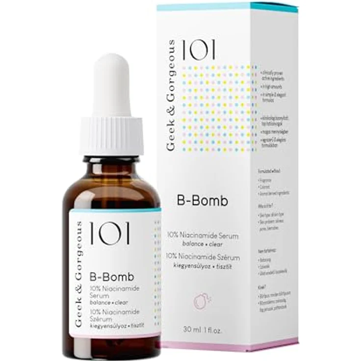 Geek & Gorgeous - B-Bomb - B3-Serum mit 10% Niacinamid, Hochdosiert, gegen Vergrößerte Poren und Unreinheiten, 30 ml – Bild 1