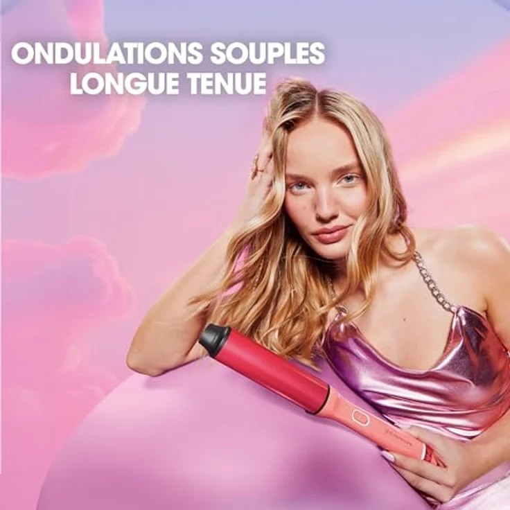 ghd chronos curve max Lockenstab in Candy Coral, 38mm Durchmesser für langanhaltende Wellen, inkl. Hitzeschutz-Etui und Styling-Handschuh – Bild 4