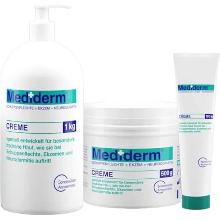 Mediderm MEDIDERM Creme 100 g, für sehr trockene Haut, Schuppenflechte, Ekzeme und Neurodermitis – Bild 2