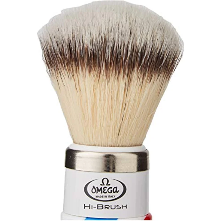Omega Pennelli Omega Rasierpinsel 46806 Hi Brush mit Barber Pole Griff – Bild 6