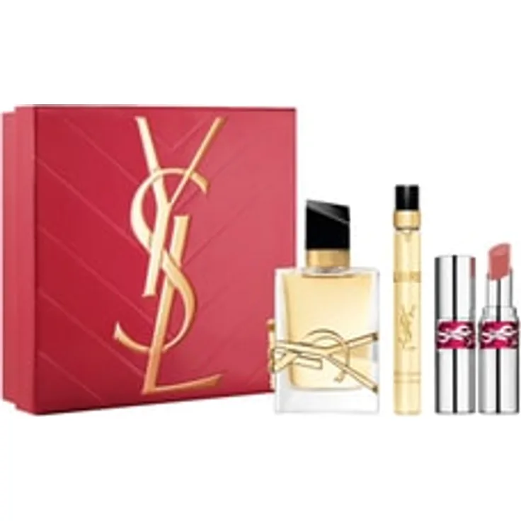 Yves Saint Laurent Libre 50 ml EdP Set, Damen-Duftset mit 10 ml Reisespray und Loveshine Candy Glaze Nr. 15