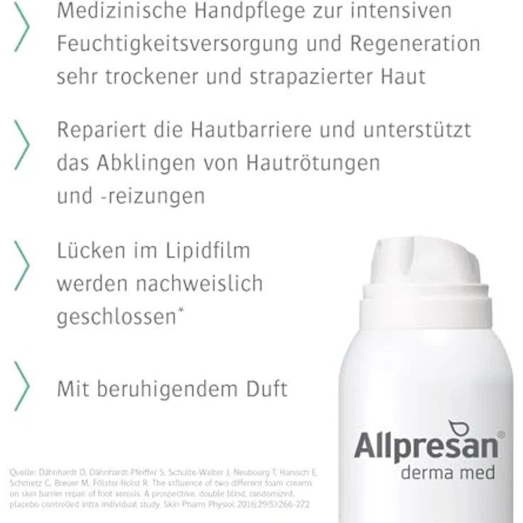 Allpresan Derma med Repair Schaum-Creme mit beruhigendem Duft - Zur Pflege sehr trockener und strapazierter Hände - 100 ml – Bild 3