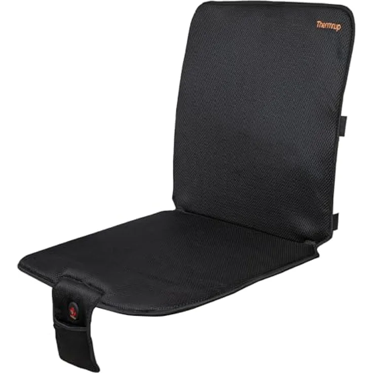 Thermrup Mobile Beheizbare Sitzauflage, Ferninfrarot Sitzheizung mit Akku- & Netzbetrieb, 3 Heizstufen, für Zuhause, Büro & Camping (40x80cm)