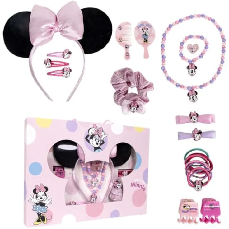 Disney Haargummi Minnie Makeover, Schmuck- und Haarzubehör-Set für täglichen Einsatz, modern und funktional – Bild 1