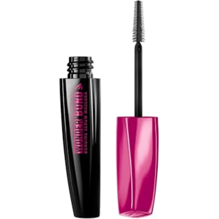 Manhattan Wonder'Bond Bonding Serum Mascara, verlängernde Mascara mit cleane & veganer Formel für empfindliche Augen, Fb 002 Black Brown, 11 ml – Bild 2