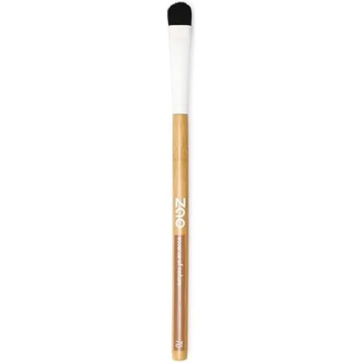 ZAO Bamboo Precision Brush, Augen-Make-up Pinsel mit dichtem synthetischem Haar, nachhaltiger Griff, 1 Stk.