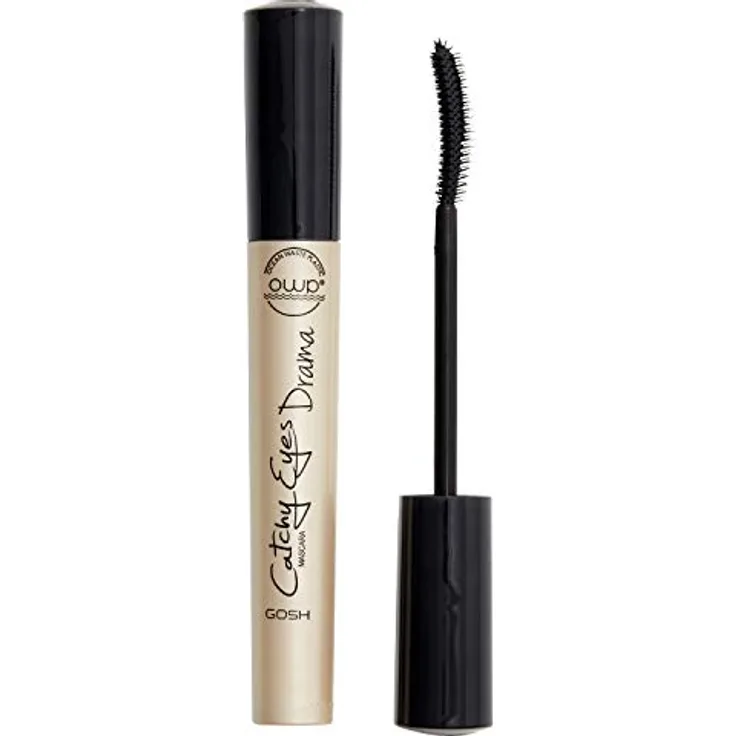 Gosh Catchy Eyes Drama 001, Mascara für Damen mit extremer schwarzer Farbe, 10 ml