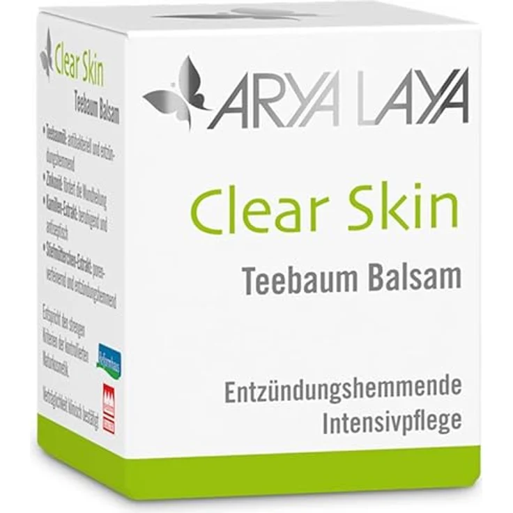 ARYA LAYA Clear Skin Teebaum Balsam, 20 ml: Intensivpflege als Maske oder partiell - wirkt der Ausbreitung von Bakterien & Entzündungen entgegen, bei fettiger, fettender & entzündlicher Haut, vegan – Bild 5