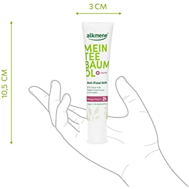 alkmene Pflegestift Teebaumöl Anti-Pickel-Stift, reduziert Hautunreinheiten in 2 Stunden, vegan, 15 ml – Bild 8