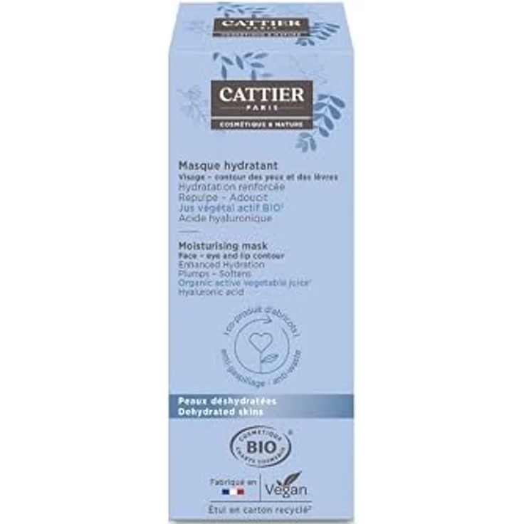 Cattier Feuchtigkeitsspendende Maske, für trockene Haut, 50 ml, intensive Hydration – Bild 2