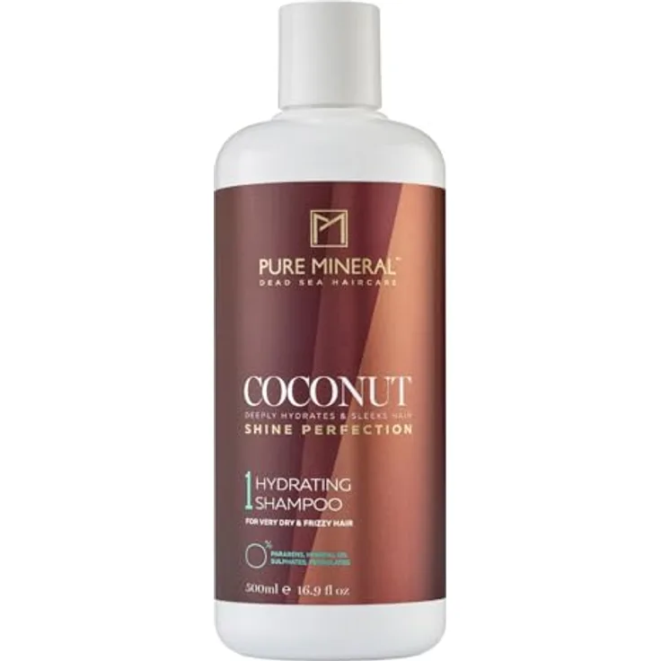 M PURE MINERAL DEAD SEA COSMETICS Pure Mineral - Nährendes Shampoo mit Kokosöl - Sulfat- und parabenfrei - Stärkt trockenes Haar und sorgt für glanzvolle Weichheit - 500ml