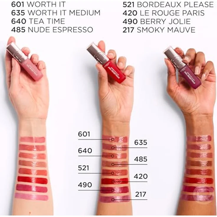 L’Oréal Paris Hyaluron Tint Lip Stain Serum, flüssiger Lippenstift mit feuchtigkeitsspendender Wirkung, Farbton 635 Worth It, 5 ml – Bild 9