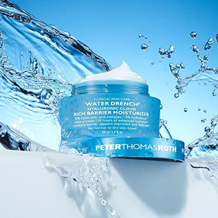 Peter Thomas Roth Water Drench Hyaluronic Cloud Rich Barrier Moisturizer, reichhaltige Gesichtscreme mit Hyaluronsäure und Squalan, 50 ml – Bild 9