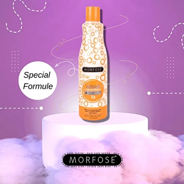 MORFOSE 2in1 Argan Hair Shampoo 500ml - Haarshampoo für gefärbtes und gesträhntes Haar - Seidig weich, pflegend, leicht kämmbar – Bild 2