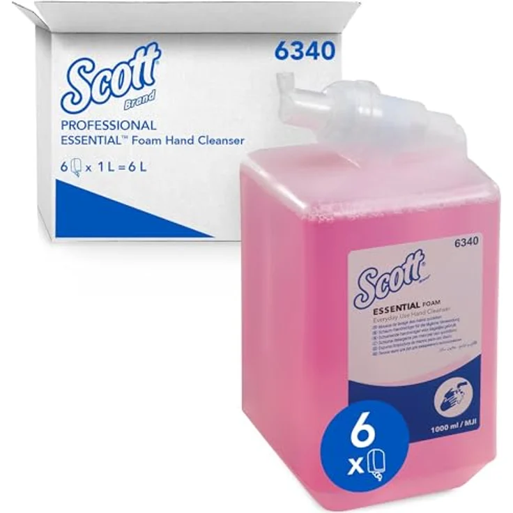 Kimberly-Clark Kleenex Handseife Nachfüllpackung, 6000 ml, ideal für stark frequentierte Waschräume mit hoher Kapazität von 2500 Portionen pro Liter – Bild 2