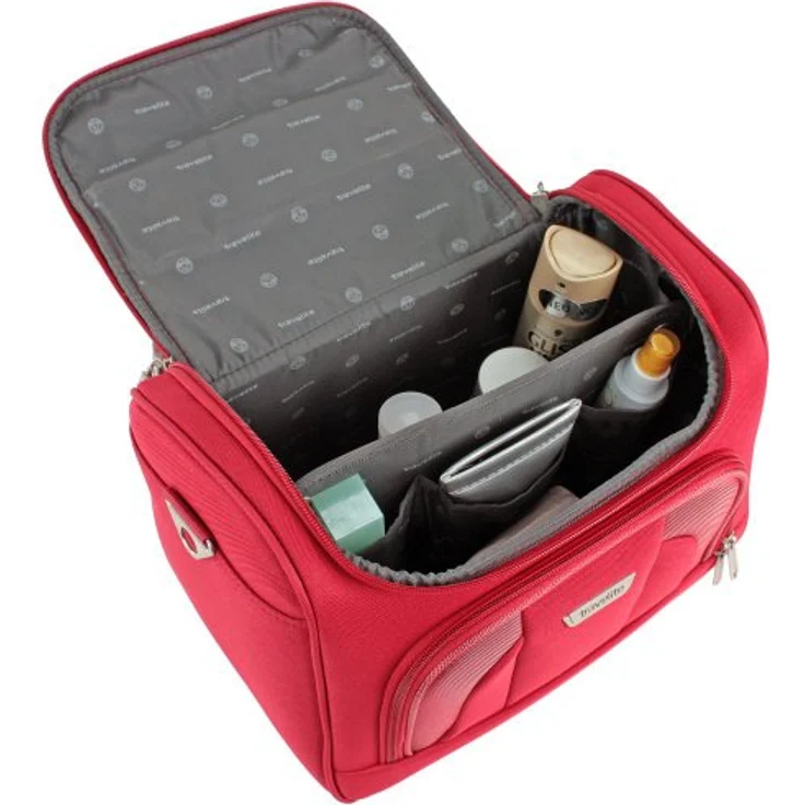 travelite Handgepäck Kulturtasche mit Aufsteckfunktion, Gepäck Serie ORLANDO: Klassisches Weichgepäck Beautycase im zeitlosen Design, 098492-20, 19 Liter, 0,9 kg, marine (blau) – Bild 4