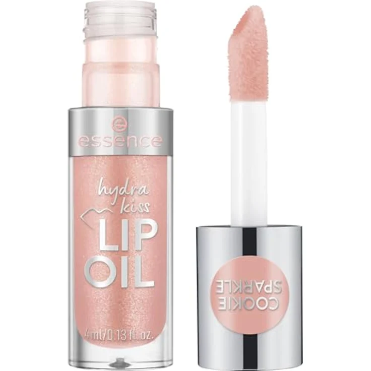 essence Hydra Kiss, hydratisierendes Lippenöl in Farbton 09 Cookie Sparkle, 4 ml, vegan, spendet Feuchtigkeit und glättet feine Linien – Bild 1