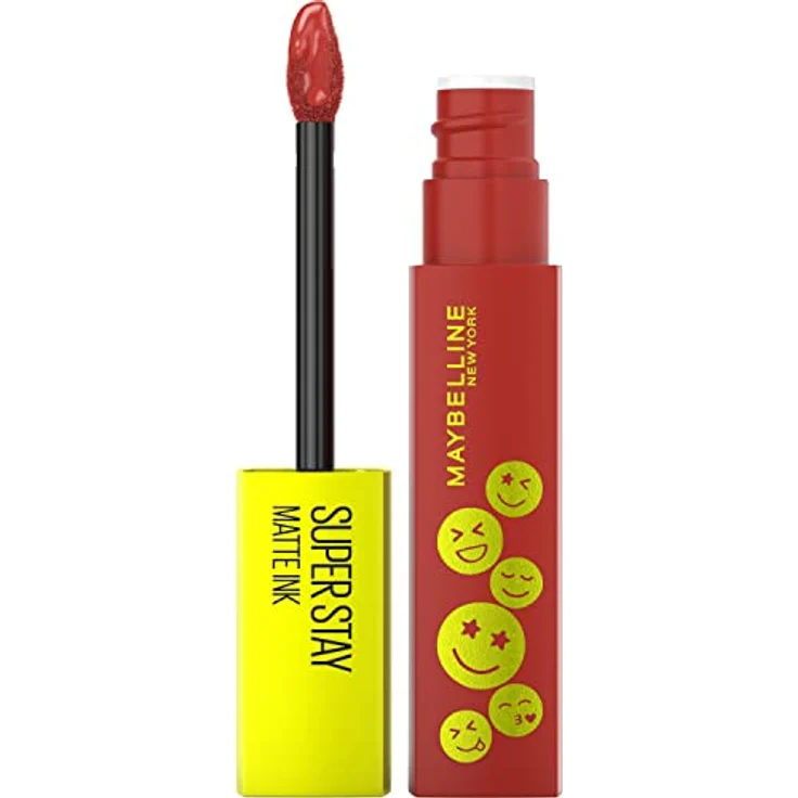 Maybelline New York Flüssiger Lippenstift mit mattem Finish, 16h Halt ohne Abfärben, Vegane Formel, Super Stay Matte Ink Moodmaker, Nr. 455 Harmonizer, 5ml – Bild 1