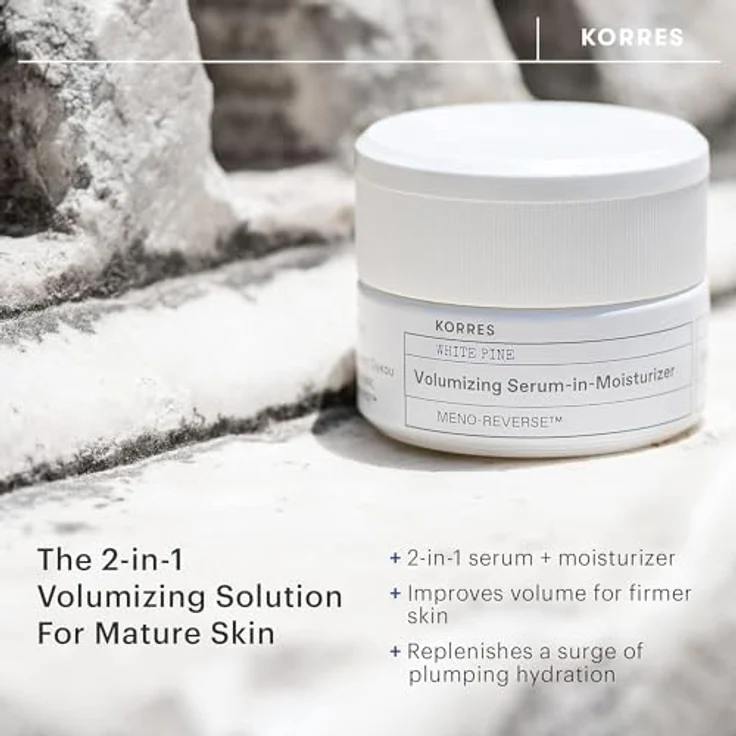 Korres WHITE PINE Meno Reverse Volumengebende Serum-in-Creme Gesichtscreme 40 ml – Bild 4