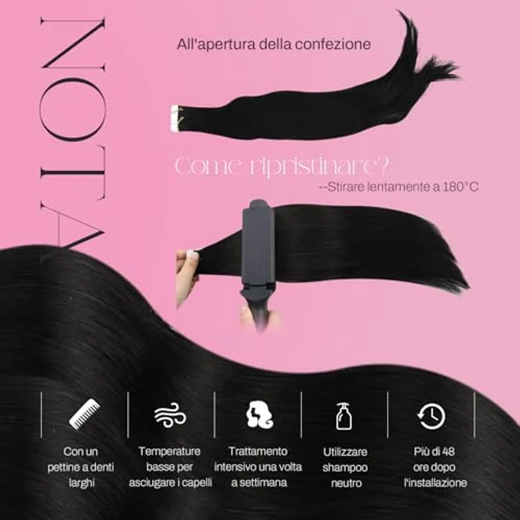 Moresoo Tape Extensions Echthaar Schwarz, Nahtlose Remy Haarverlängerungen, 35 cm, Seidenglatt, 20 Stück, 40g, #1B 14 Zoll – Bild 5