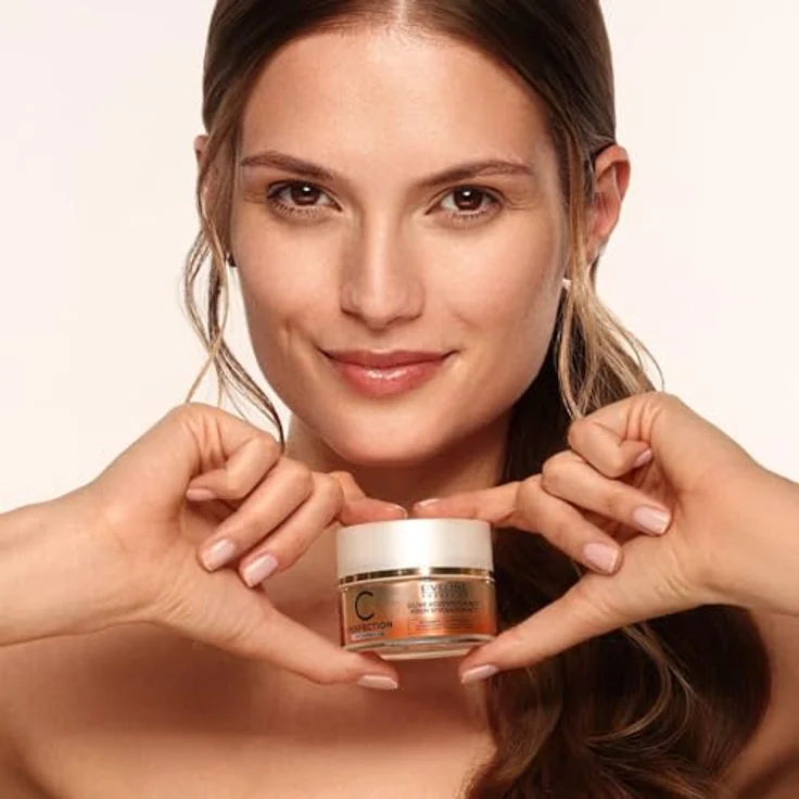 Eveline Cosmetics C-Perfection Strahlende Glättungscreme 30+, 50ml, mit Tri-Collagen-Komplex, Neroli-Hydrolat & Argireline, aufhellend, feuchtigkeitsspendend, für Tages- und Nachtanwendung – Bild 2