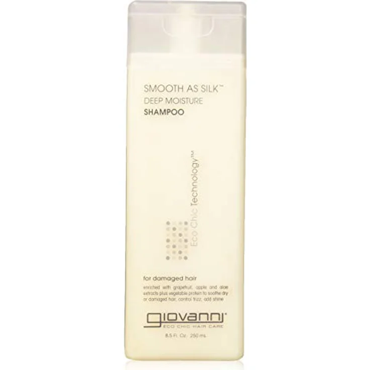 Giovanni Smooth As Silk Deep Moisture Shampoo, 250 ml, feuchtigkeitsspendendes Shampoo für beleidigtes und trockenes Haar, Anti-Frizz, vegan, sulfatfrei, Unisex – Bild 1