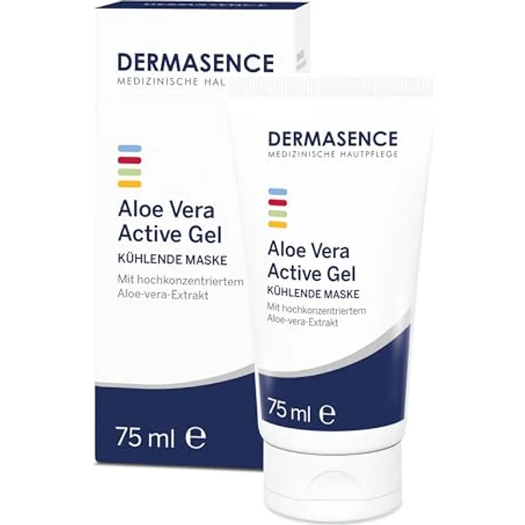 DERMASENCE Aloe Vera Active Gel, 75 ml - Feuchtigkeitsspendendes und beruhigendes Gel für Gesicht, Hals und Dekolleté - ideal als After Sun Pflege, anti-irritativ und kühlend – Bild 1