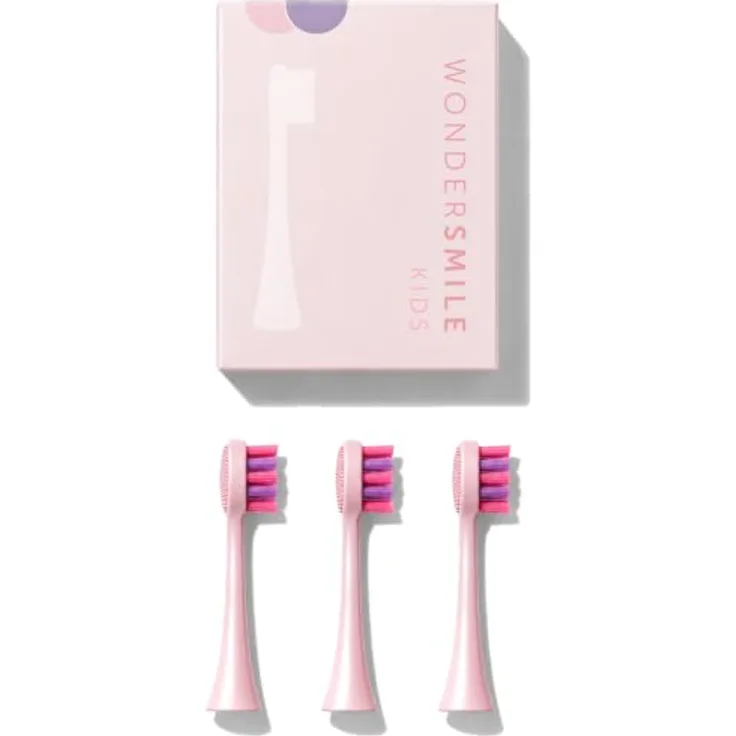 WonderSmile Kids Bürstenköpfe Fairy Rose, 3er Pack Ersatzbürstenköpfe extra weich für Schallzahnbürste