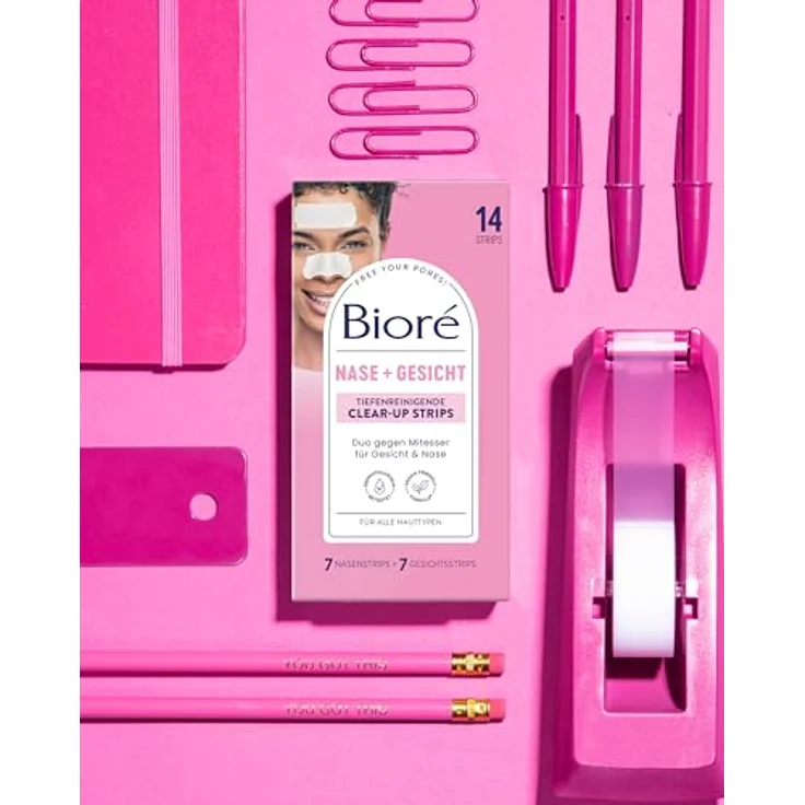 Biore Pflege Gesichtspflege Kombi Clear-Up Strips Tiefenreingend 14 Stk. Tagespflege Inhalt: 14 Stück, für Damen und Herren – Bild 9