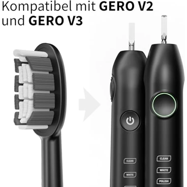 Zahnheld Gero Bürstenköpfe Medium elektrische Schallzahnbürste schwarz 3 Stück – Bild 8