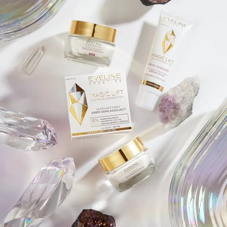 Eveline Cosmetics Magic Lift Verjüngende Nacht-Lifting-Creme, 12% Aktivkomplex für reife Haut, Anti-Aging Pflege mit Diamant-Essenz und Multipeptiden – Bild 3