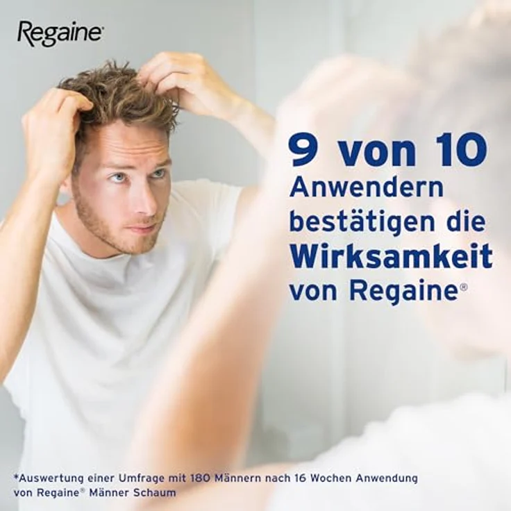 Regaine Männer Schaum: 3-Monatspackung mit 50 mg/g Minoxidil, stoppt erblich bedingten Haarausfall bei Männern und regt das Haarwachstum an, 3 x 60 g – Bild 2