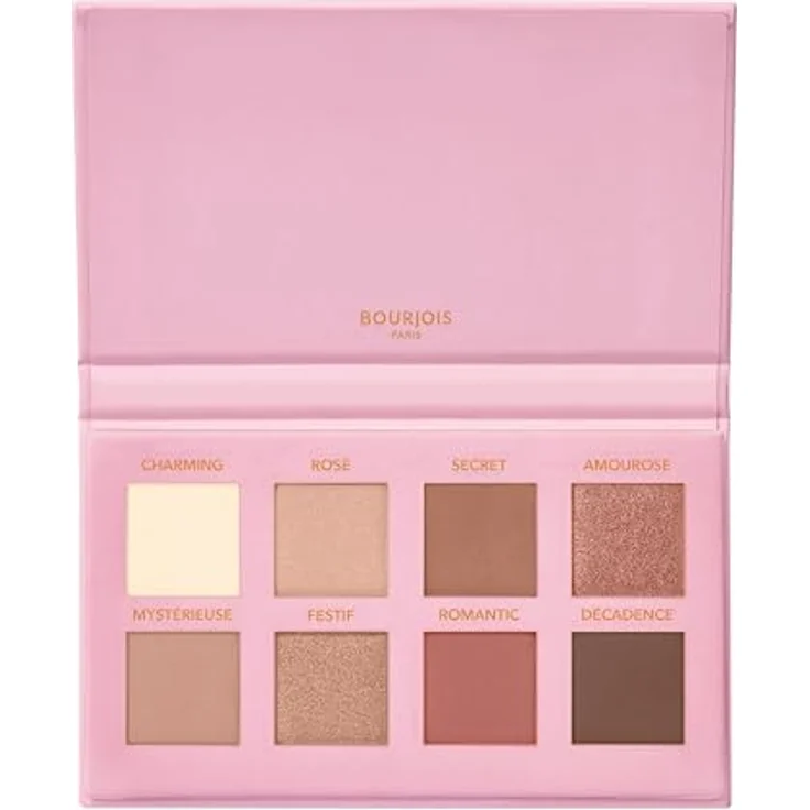 Bourjois Volume Glamour Palettes Rose Glamour, 002 Rosem, ultrapigmentierte Lidschattenpalette mit 8 schillernden Farbtönen, 8,5 g – Bild 1