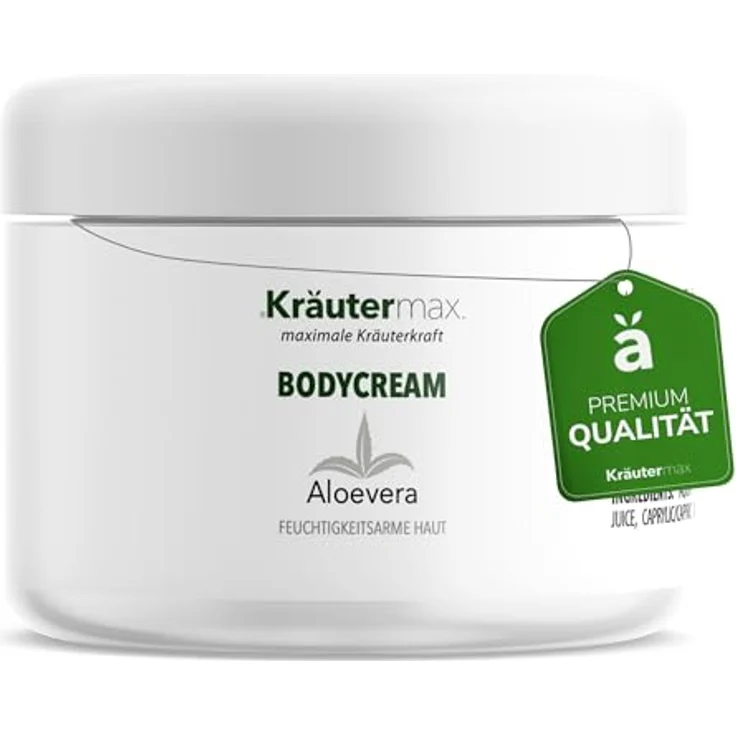 Kräutermax Aloe Vera Creme Bodycreme Lotion mit Aloevera Gel 1 x 250 ml - Feuchtigkeitspflege für geschmeidige Haut – Bild 1