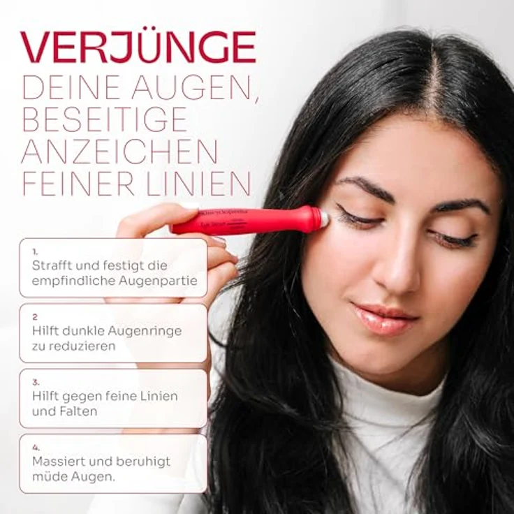 Skincyclopedia Retinol Augen Roll On kühlend mit Squalan und Hyaluronsäure, Anti-Aging Augenserum gegen Falten und Augenringe, 15ml – Bild 4