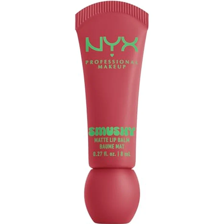 NYX Professional Makeup Smushy Matte Lip Balm, vegan mit aufbaubarer Farbe, angenehmem Tragegefühl und süßem Duft, Farbe: Snuggle SZN – Bild 1