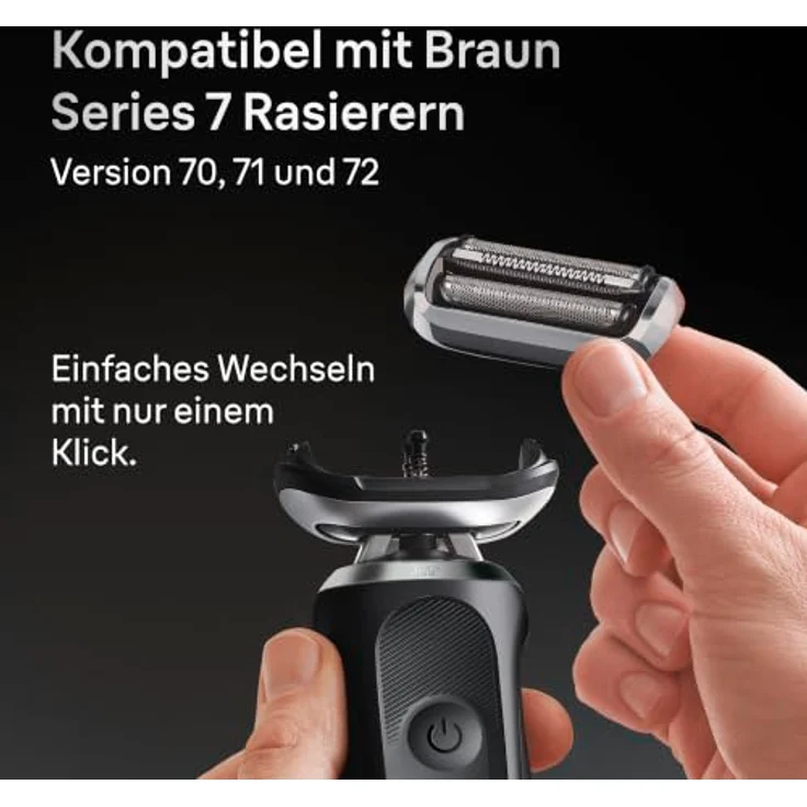Braun Zubehör Combipack 74S, Scherkopf mit 360° SkinFlex-Kopf und 3 flexiblen Klingen, kompatibel mit Series 7 Generationen 70, 71, 72 – Bild 6