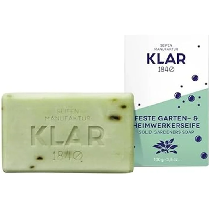 KLAR Garten- & Heimwerkerseife, 100 g, stark schmutzlösend mit würzigem Kräuterduft für alle Hauttypen – Bild 2