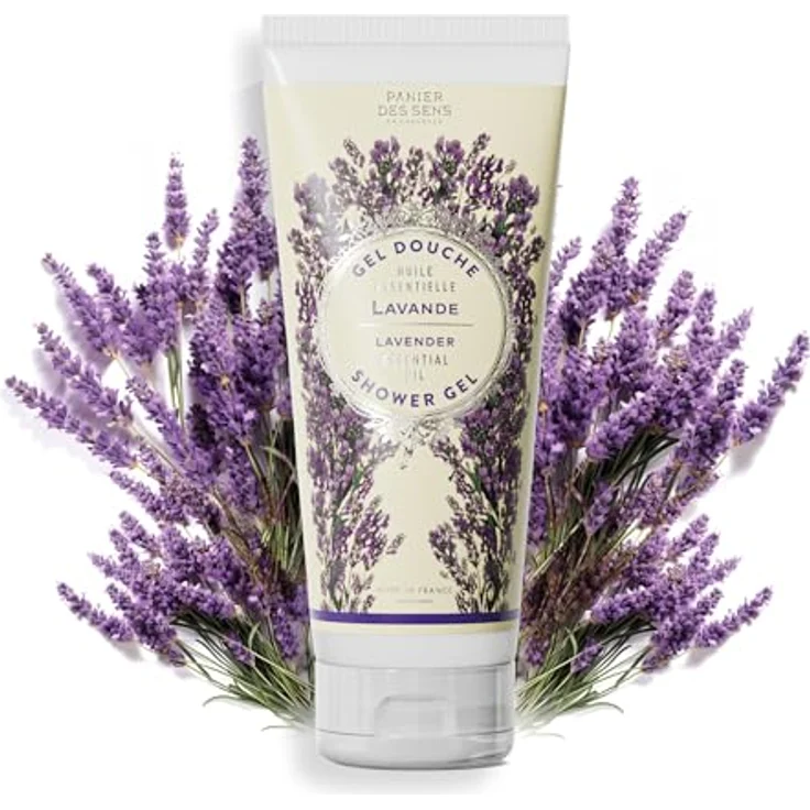 Panier des Sens Natürliches Duschgel Lavendel, feuchtigkeitsspendend mit Sheaöl, 96% natürliche Inhaltsstoffe, pH-mild, 200 ml – Bild 1